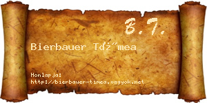 Bierbauer Tímea névjegykártya
