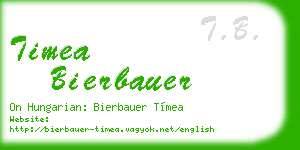 timea bierbauer business card